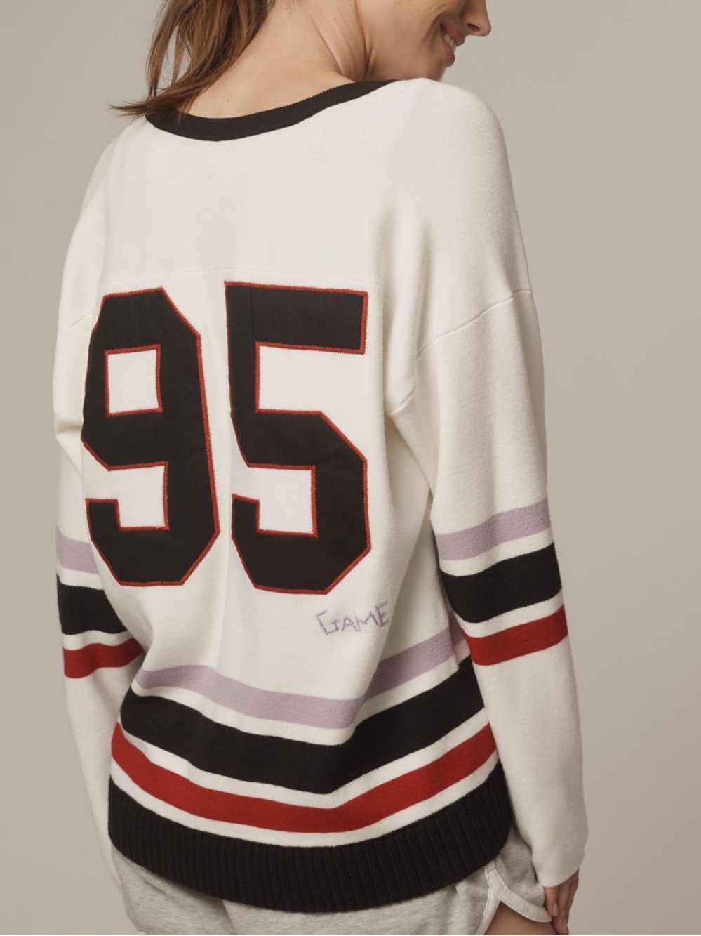 DAILY PRACTICE➕ANTHROPOLOGIE Go Team Embroidered Henley Sweater NWT